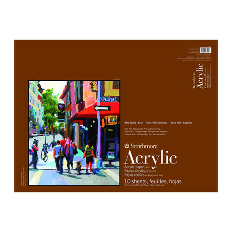 Strathmore 400 Series Heavyweight Linen Acrylic Painting Pad 400 GSM - Retail Maharaj