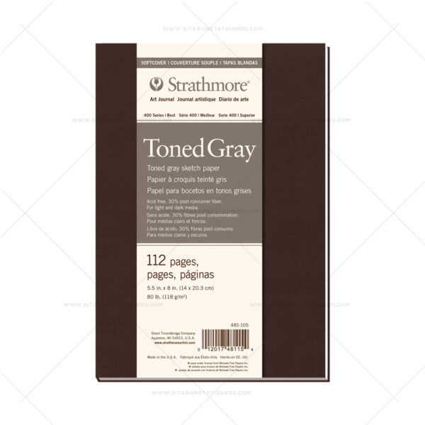Strathmore 400 Series Toned Tan & Gray Art Journals Hardbound and Softcover - Retail Maharaj