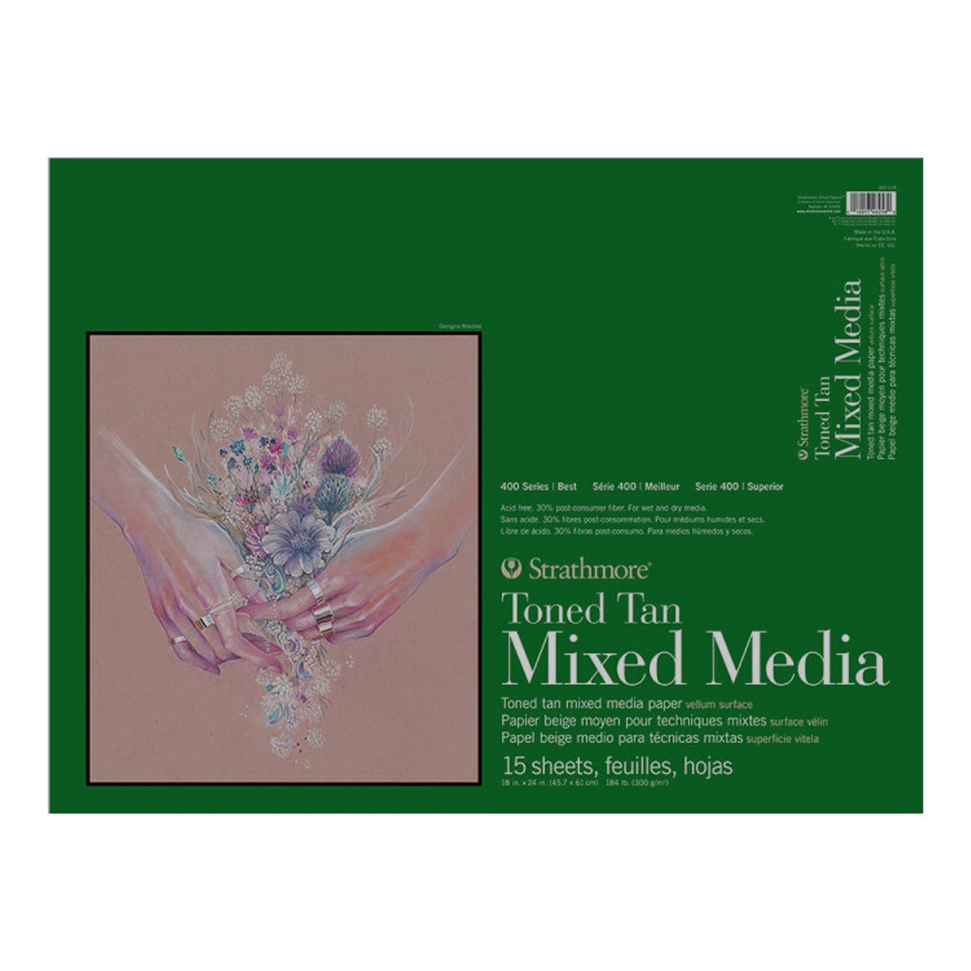 Strathmore 400 Series Toned Tan & Gray Mixed Media Paper Pad - Retail Maharaj