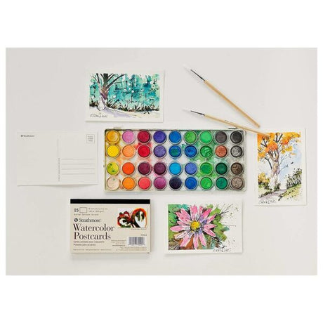 Strathmore Watercolor Postcards Paper Pad 4 x 6 Inch Cold Press - Retail Maharaj