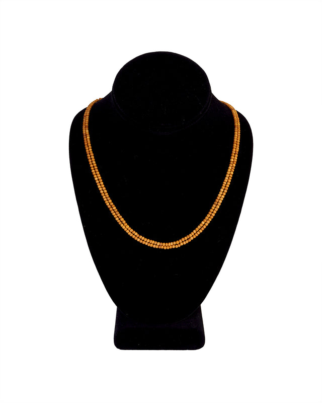 Kanthi (Sandalwood - 2mm Beads) - Double-Stringed Beads for Spiritual Wear - Retail Maharaj