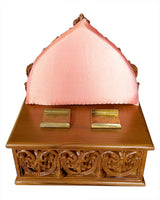 Puja Peti Carving Wooden Box for God Murtis (10" x 7.5") - Retail Maharaj