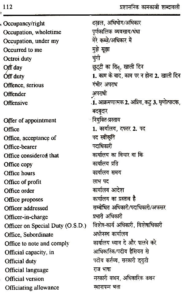 प्रशासनिक कामकाजी शब्दावली- Administrative Working Vocabulary - Retail Maharaj