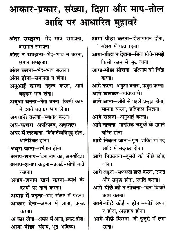 वर्गीकृत हिंदी मुहावरा कोश- Classified Hindi Idioms Dictionary - Retail Maharaj