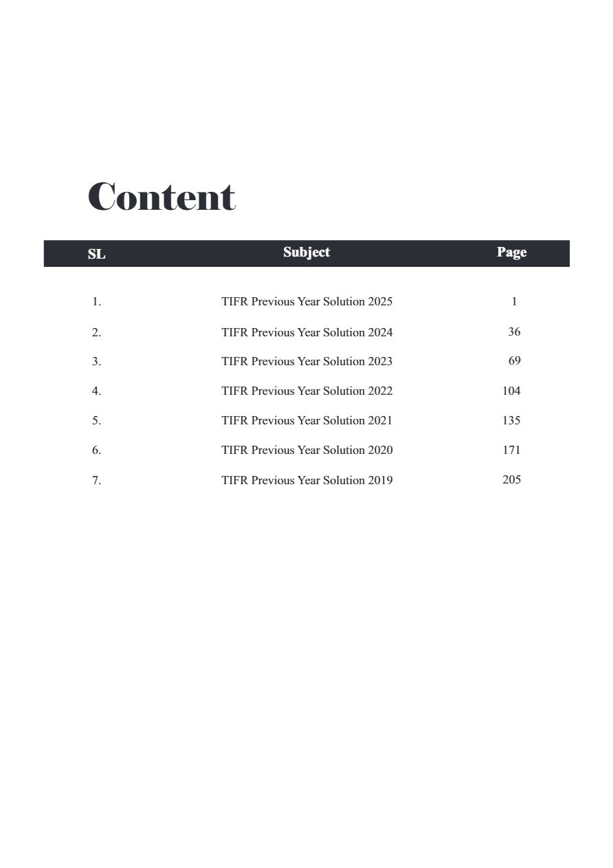 TIFR PHYSICS [Previous Year Solution] (English Version) - Retail Maharaj