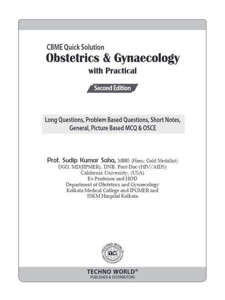 CBME Quick Solution Obstetrics & Gynaecology With Practical (English Version) 2nd Edition - Retail Maharaj