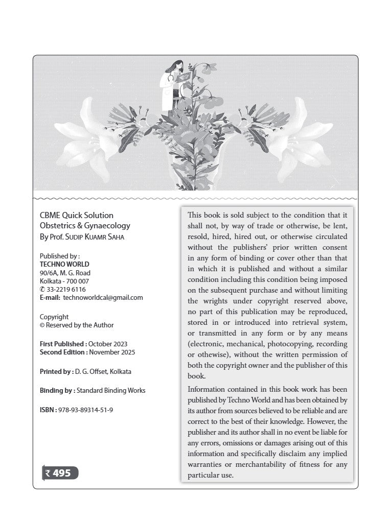 CBME Quick Solution Obstetrics & Gynaecology With Practical (English Version) 2nd Edition - Retail Maharaj