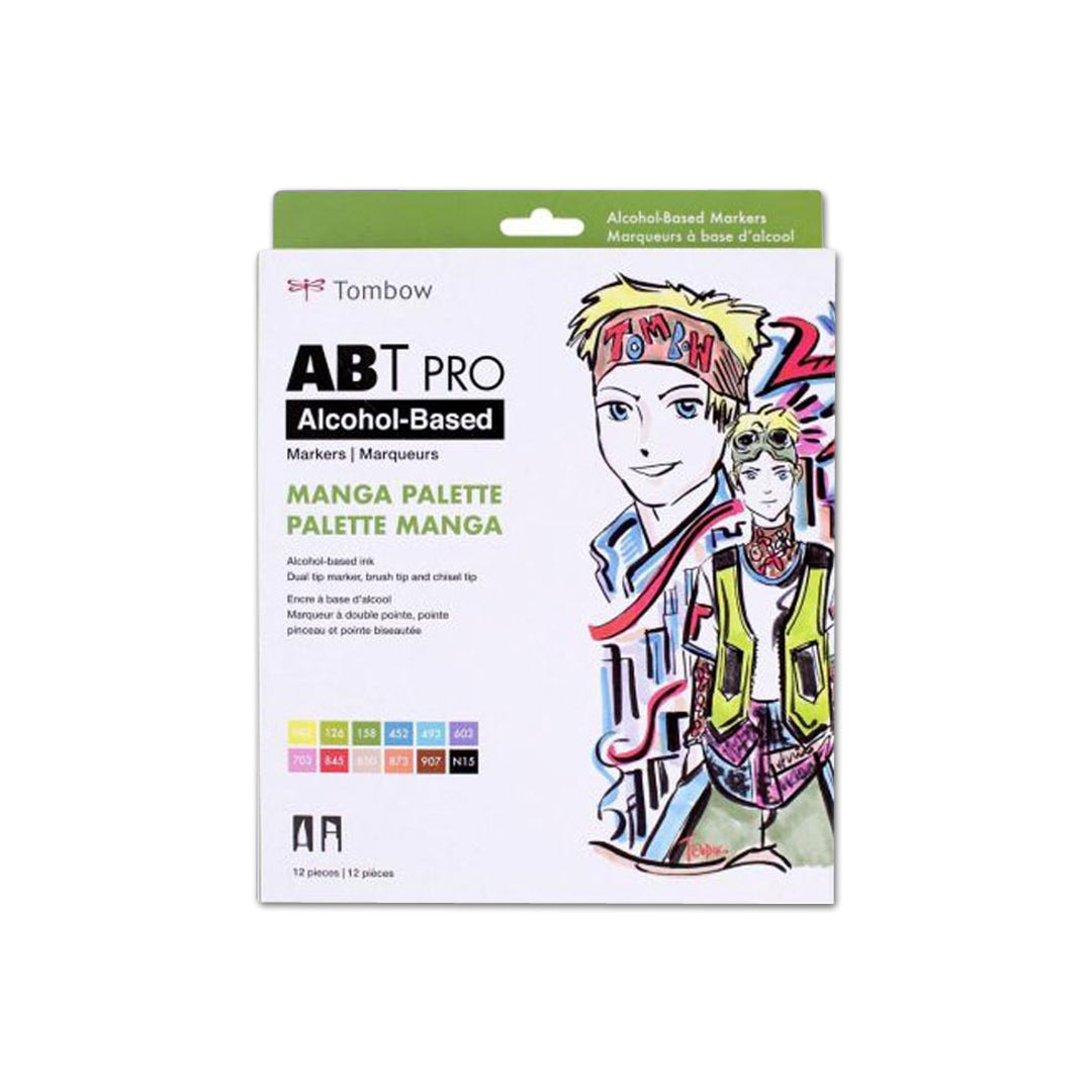 Tombow ABT PRO Alcohol Based Dual Tip Art Markers Palette Set of 12 - Retail Maharaj