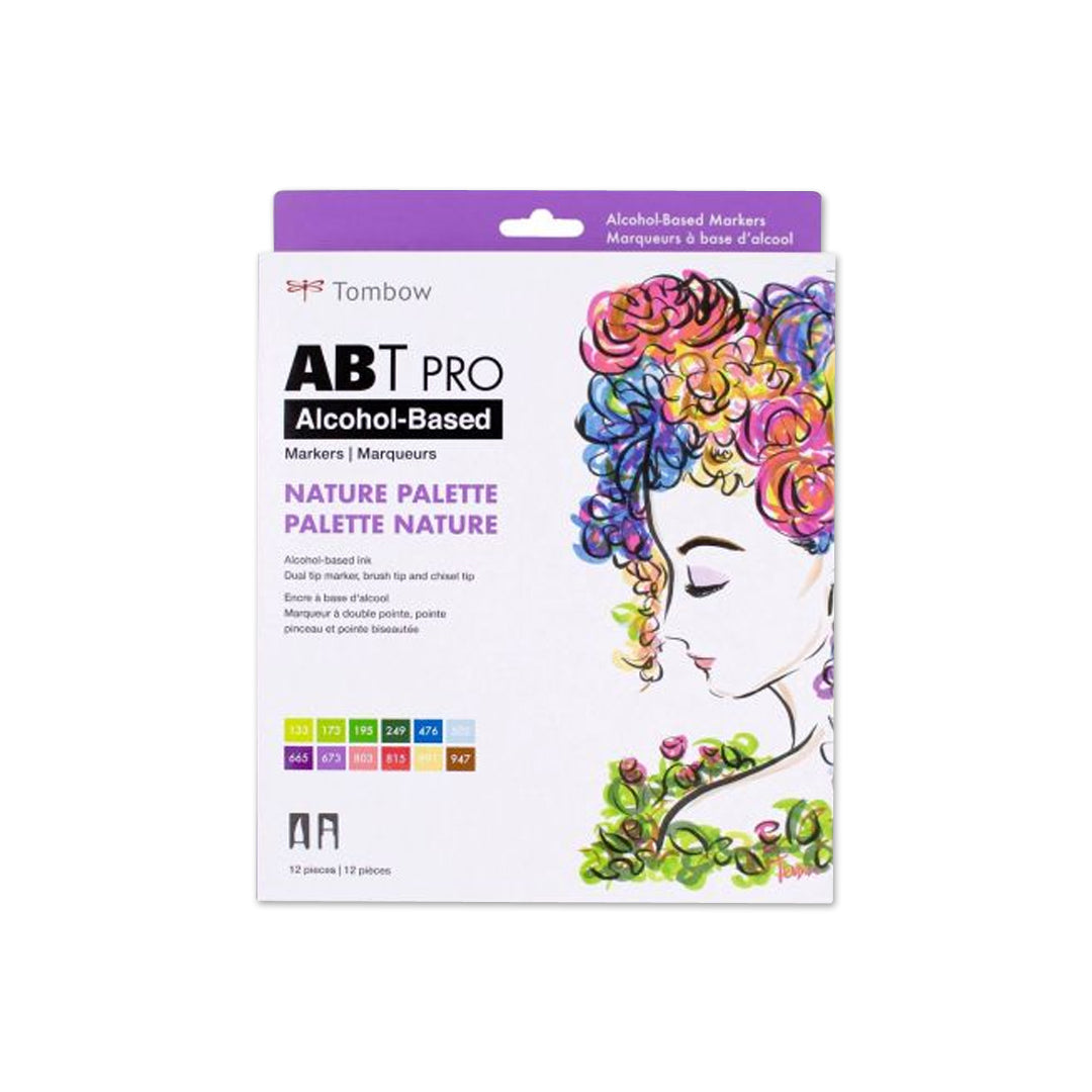Tombow ABT PRO Alcohol Based Dual Tip Art Markers Palette Set of 12 - Retail Maharaj
