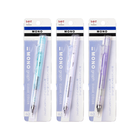 Tombow Mono Graph Clear Color Mechanical Pencil 0.3mm and 0.5mm Drafting - Retail Maharaj