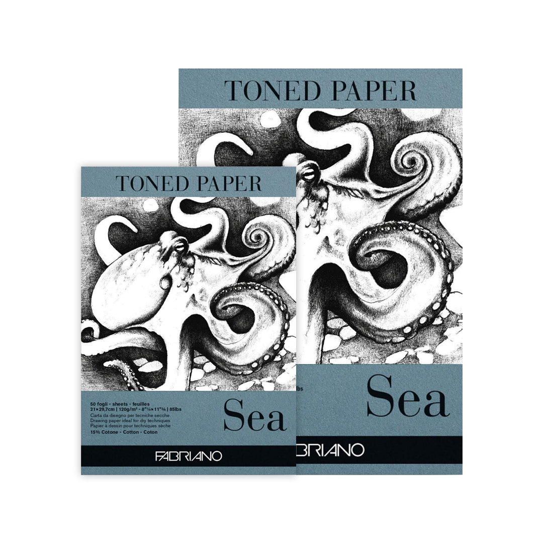 Fabriano Toned Paper Pad Sea – 120 GSM Drawing & Sketch Pad - Retail Maharaj