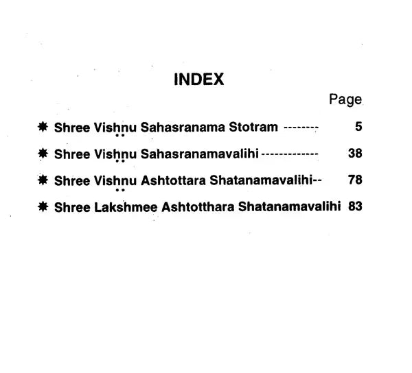 Shree Vishnu Sahasranamam- Text in English - Retail Maharaj