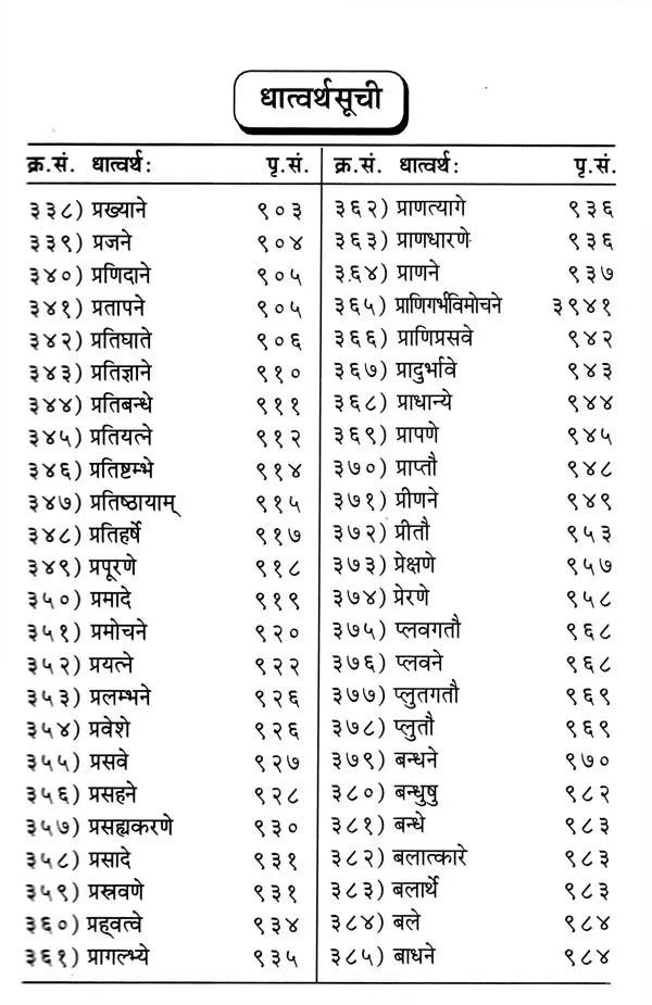 Paniniyadhatuparyayakosah (A Dictionary of Synonyms of Paninian Verbs) (Set of 2 Volumes) - Retail Maharaj