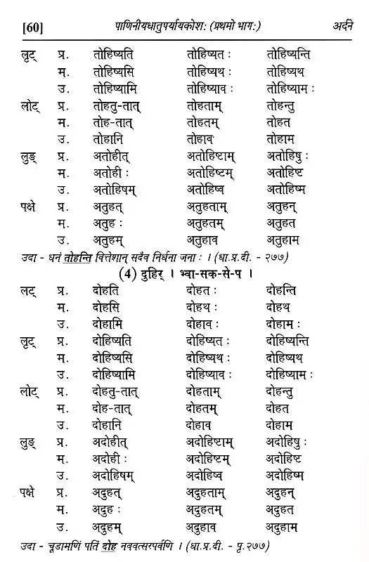 Paniniyadhatuparyayakosah (A Dictionary of Synonyms of Paninian Verbs) (Set of 2 Volumes) - Retail Maharaj