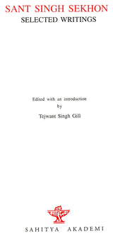 Sant Singh Sekhon: (Selected Writings) - Retail Maharaj