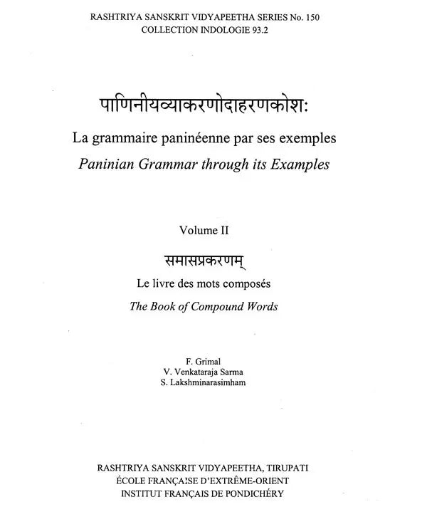 Paninian Grammar Through its Examples The Book of Secondary Derivatives Vol II - Retail Maharaj