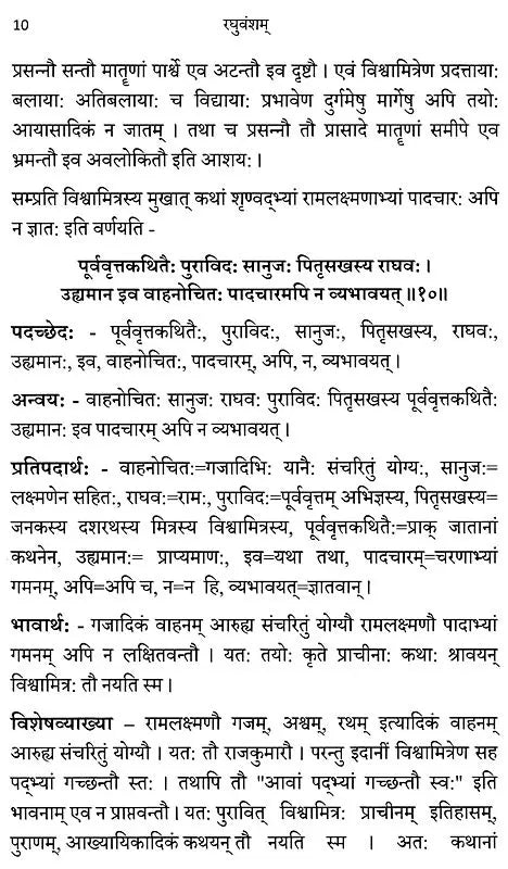 Raghuvamsam: Padaccheda Anvaya Pratipadartha Bhavartha Visesavyakhyasamullasitam (Volume 2) - Retail Maharaj