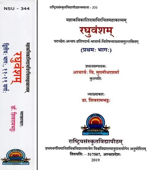 Raghuvamsam: Padaccheda Anvaya Pratipadartha Bhavartha Visesavyakhyasamullasitam (Set of 2 Volumes) - Retail Maharaj