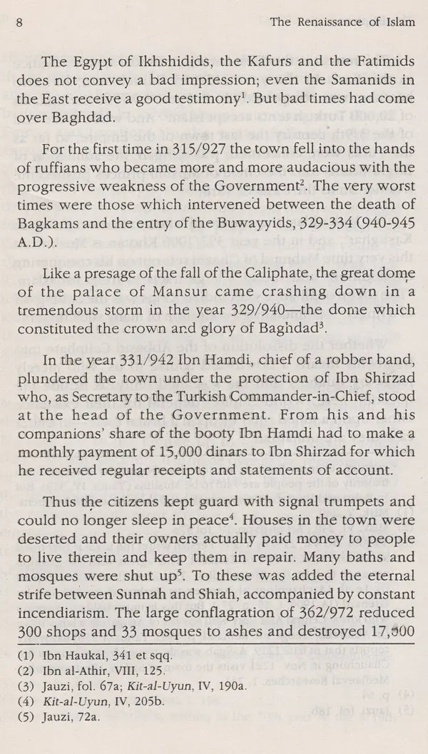 The Renaissance of Islam: Translated from the German of Adam Mez - Retail Maharaj