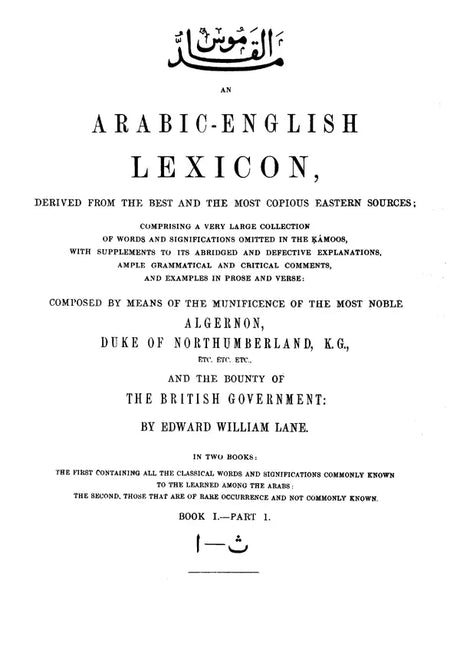 Arabic English Lexicon- Dictionary (Set of 2 Volumes) - Retail Maharaj