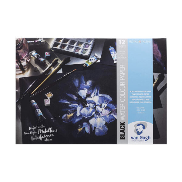 Van Gogh Black Watercolor Pad Cold Press 360 GSM