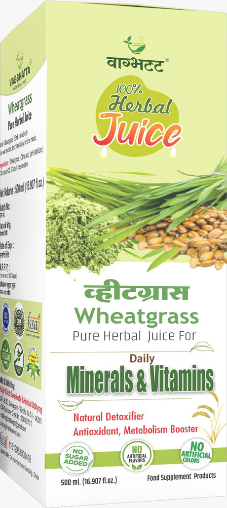 Vagbhatt Wheatgrass Juice 500 ml - Retail Maharaj