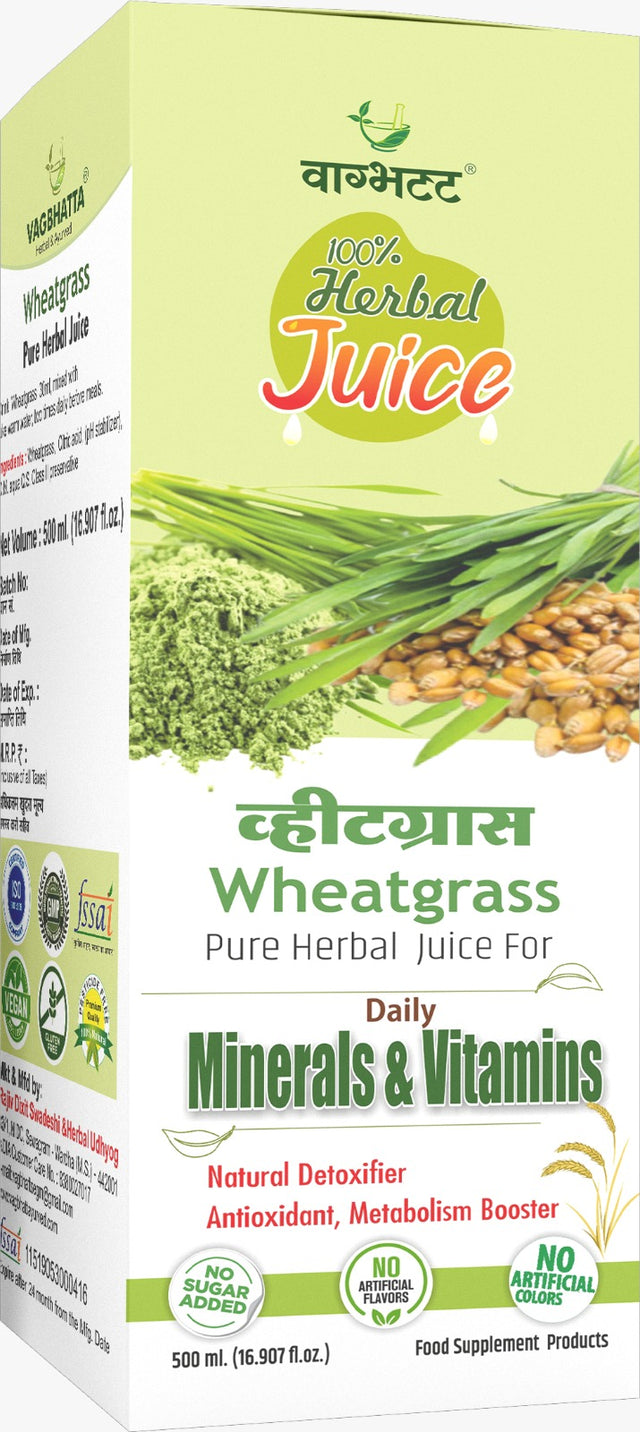 Vagbhatt Wheatgrass Juice 500 ml - Retail Maharaj