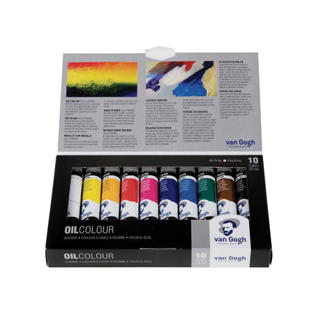 Royal Talens Van Gogh Oil Colour Paint Set of 10 Artist Tubes - Retail Maharaj