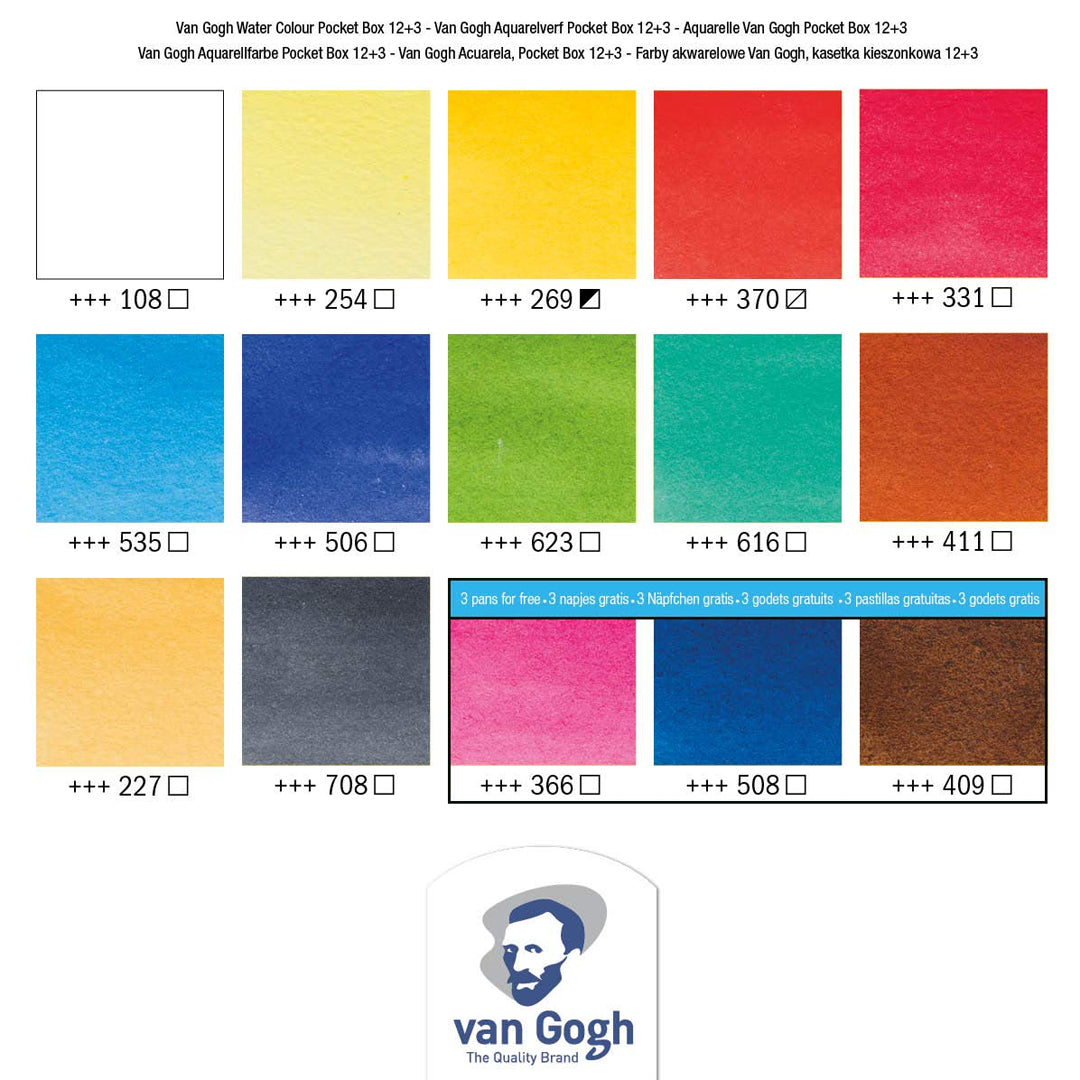 Van Gogh Artist Watercolour Pocket Box Sets by Royal Talens - Retail Maharaj