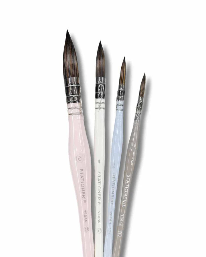 Stationerie Mops Set Of 4 Kolinsky Synthetic Vintage Pastel Edition - Retail Maharaj