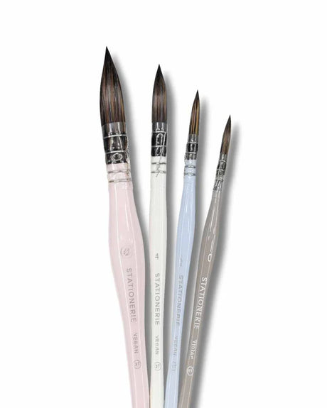 Stationerie Mops Set Of 4 Kolinsky Synthetic Vintage Pastel Edition - Retail Maharaj