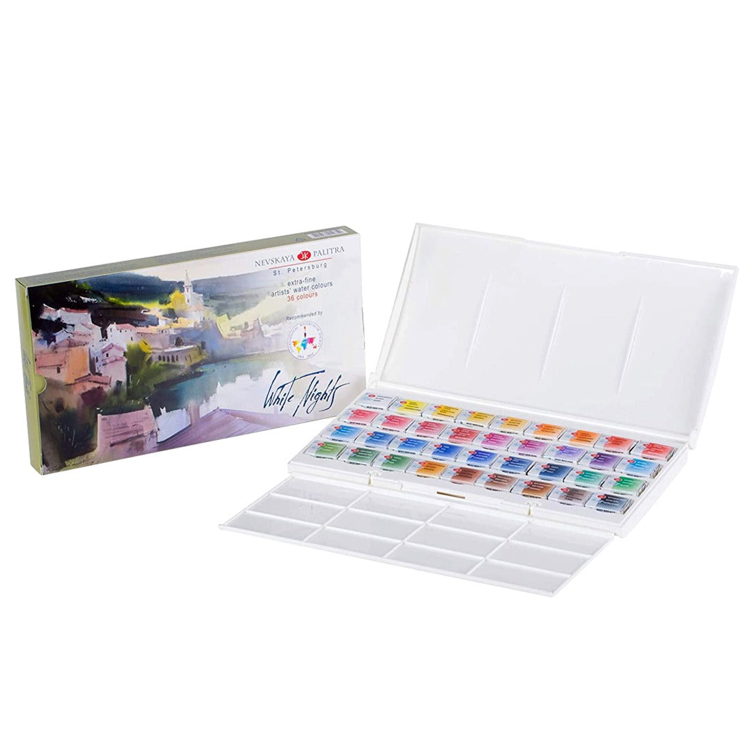 White Nights Artist Watercolour Cake Set of 36 IWS Recommended - Retail Maharaj