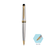 Waterman Expert Stainless Steel Gold Trim Ball Pen - Retail Maharaj