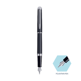 Waterman Hemisphere Matte Black Chrome Trim Fountain Pen - Retail Maharaj