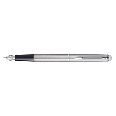 Waterman Hemisphere Stainless Steel Chrome Trim Fountain Pen - Retail Maharaj