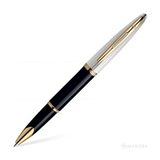 Waterman Carene Deluxe Black Gold Trim Rollerball Pen - Retail Maharaj