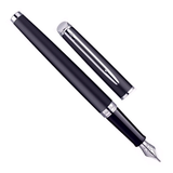 Waterman Hemisphere Matte Black Chrome Trim Fountain Pen - Retail Maharaj