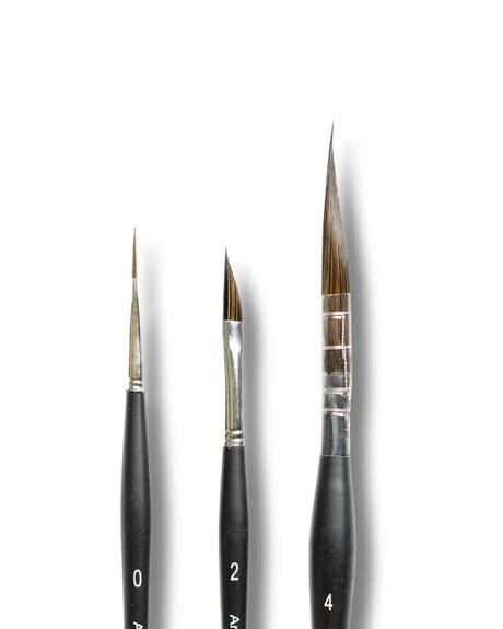 Stationerie Petal & Calligraphy Rigger Mop Brush Set – Hybrid Kolinsky - Retail Maharaj