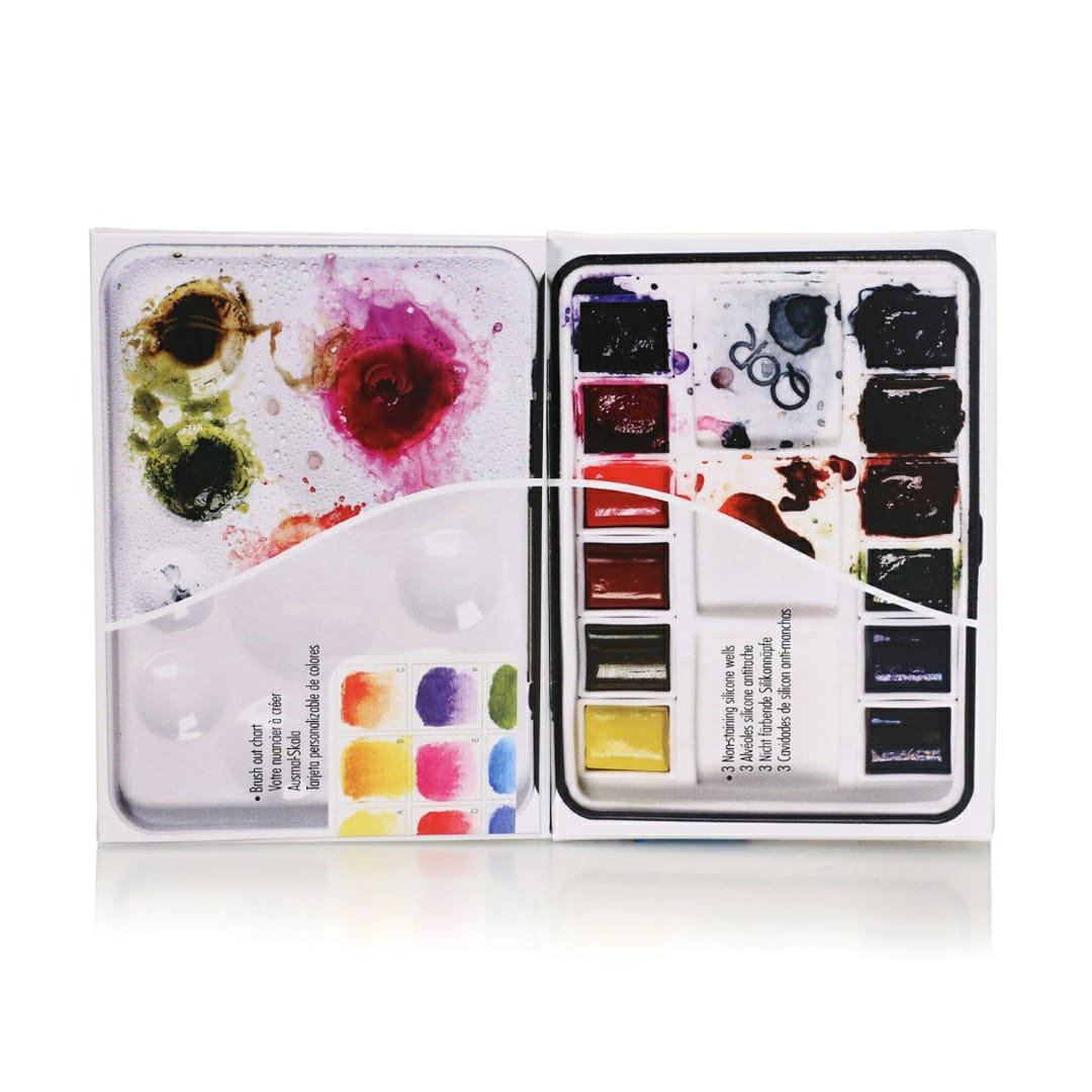 QoR Mini Set of 12 Half Pan Watercolors - Retail Maharaj