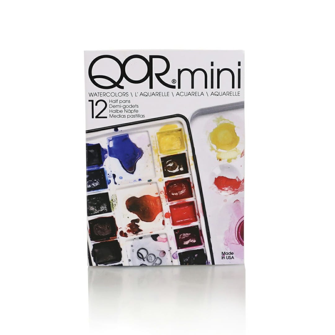 QoR Mini Set of 12 Half Pan Watercolors - Retail Maharaj