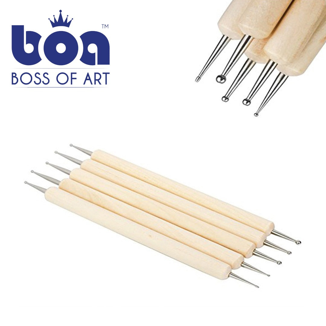 Boss Of Art – Dotting Tool Small Size Set of 5 - Retail Maharaj