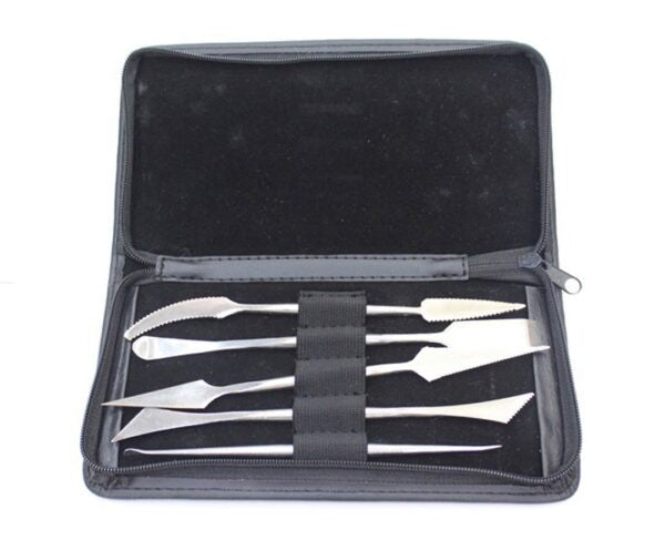 Stainless Steel Clay Modeling Tools with Black Case – Set of 5 - Retail Maharaj