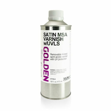 Golden Satin MSA Varnish with UVLS Protective Acrylic Varnish - Retail Maharaj
