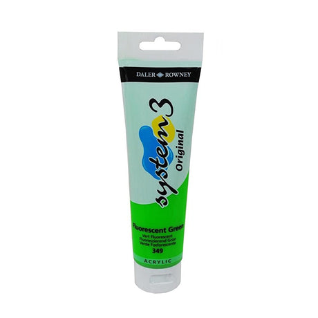 Daler Rowney System 3 Fluorescent Acrylic Colours Open Stock 150ml - Retail Maharaj