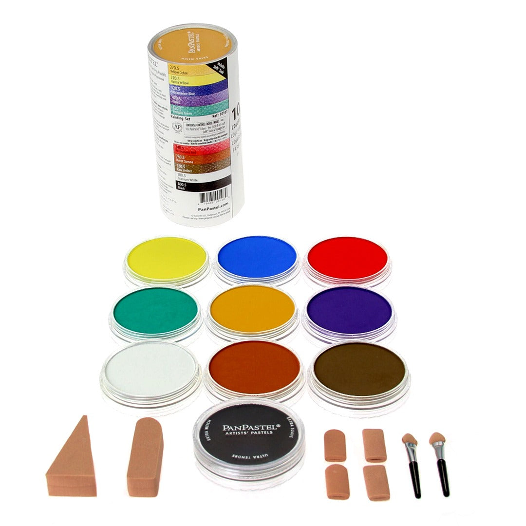 PanPastel Colours Set of 10 (Professional Soft Pastels in Pans) - Retail Maharaj