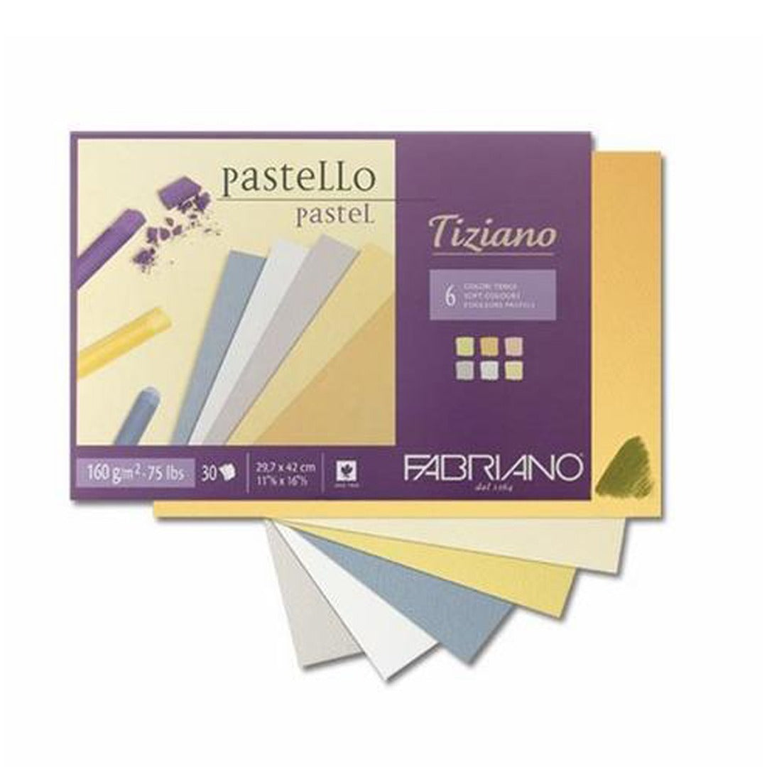 Fabriano Tiziano Pastel Block 6 Soft Colours 160 GSM - Retail Maharaj