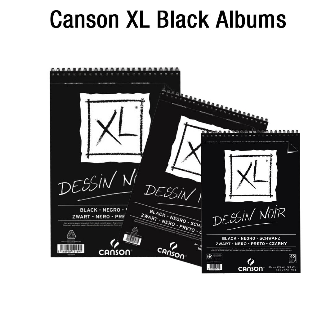 Canson XL Black Sketchbook Spiral Bound Acid Free Drawing Pad - Retail Maharaj