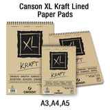 Canson XL Kraft Lined Spiral Sketchbook 90 GSM Acid Free Art Pad - Retail Maharaj