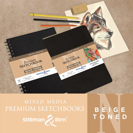 Stillman and Birn Nova Series Beige Sketchbook for Dry Media Ink and Light Wash - Retail Maharaj