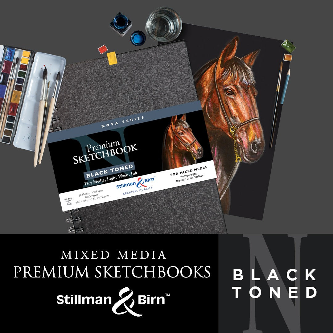 Stillman and Birn Black Nova Series Sketchbook for Mixed Media and Ink - Retail Maharaj